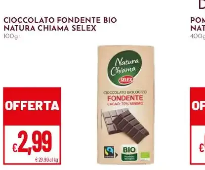 Cioccolato fondente bio Natura Chiama Selex