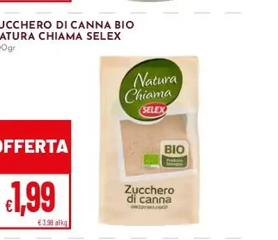 Zucchero di canna bio Natura Chiama Selex