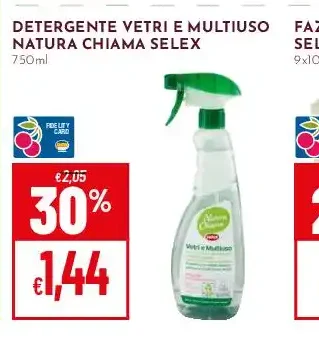 Detergente vetri e multiuso Natura Chiama Selex