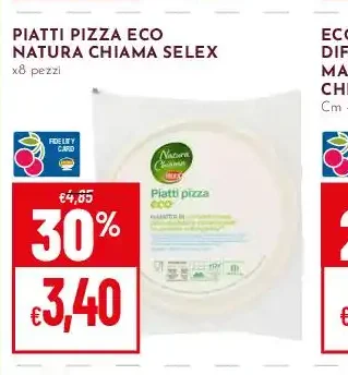 Piatti pizza eco Natura Chiama Selex