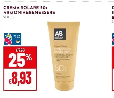Crema solare 50+ Armonia & Benessere