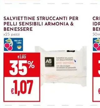 Salviettine struccanti pelli sensibili Armonia & Benessere