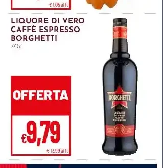 Liquore di vero caffè espresso Borghetti