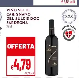 Vino Sette Carignano del Sulcis DOC Sardegna