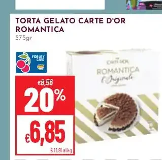 Torta gelato Carte d'Or Romantica