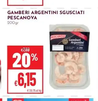 Gamberi argentini sgusciati Pescanova