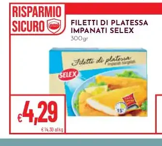 Filetti di platessa impanati Selex