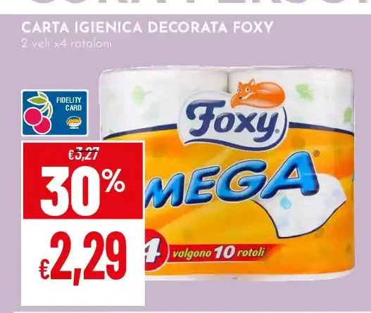 Carta igienica decorata Foxy