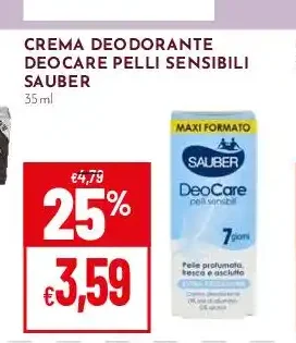 Crema deodorante DeoCare pelli sensibili Sauber