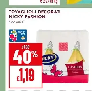 Tovaglioli decorati Nicky Fashion