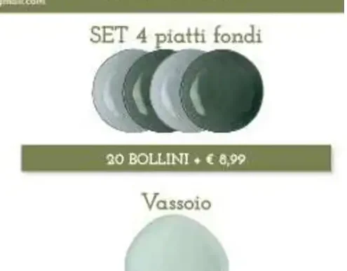 Set 4 piatti fondi Brandani