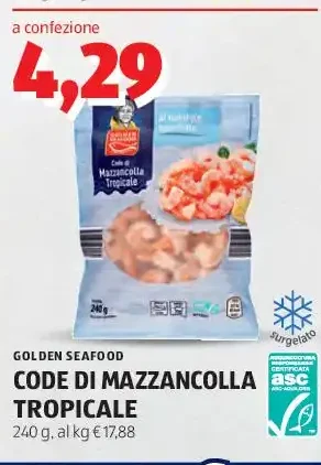 Code di mazzancolla tropicale