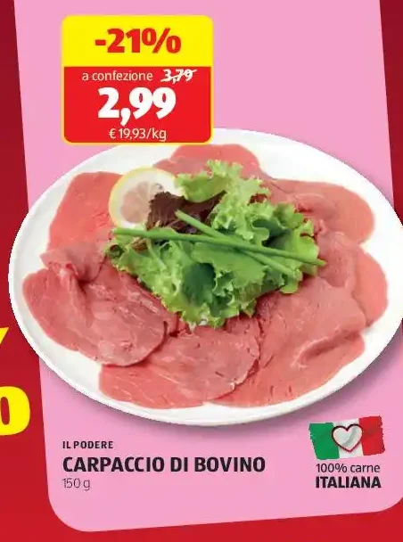 Carpaccio di bovino