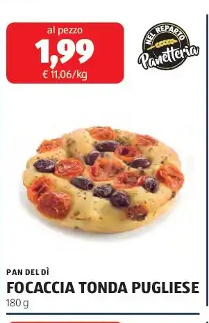 Focaccia tonda pugliese