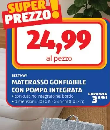 Materasso gonfiabile con pompa integrata