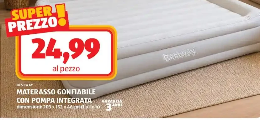 Materasso gonfiabile con pompa integrata