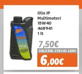 Olio IP Multimotori 15W40 1 lt