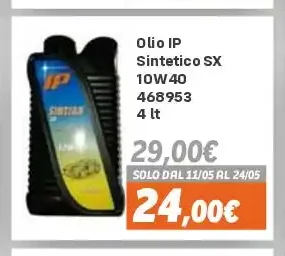 Olio IP Sintetico SX 10W40 4 lt