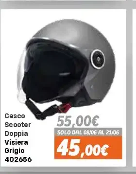 Casco scooter doppia visiera