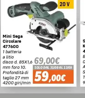 Mini sega circolare
