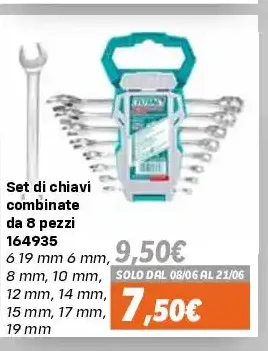Set di 8 chiavi combinate