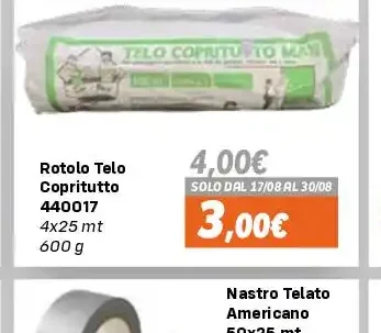 Rotolo telo copritutto