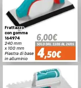 Frattazzo con gomma fine