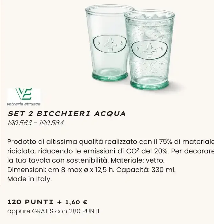 Set 2 bicchieri acqua