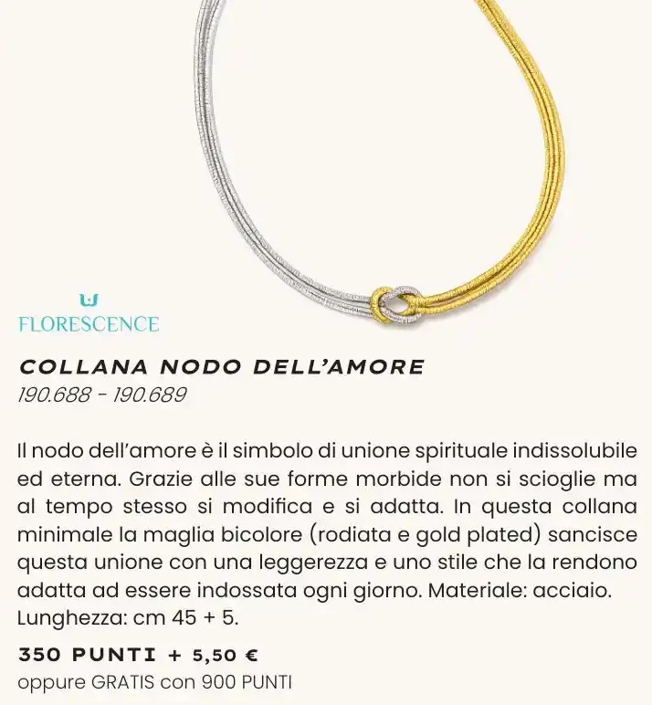 Collana nodo dell'amore