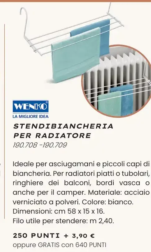 Stendibiancheria per radiatore