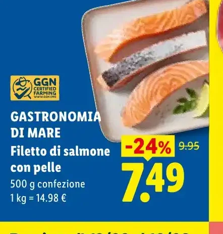 Filetto di salmone con pelle