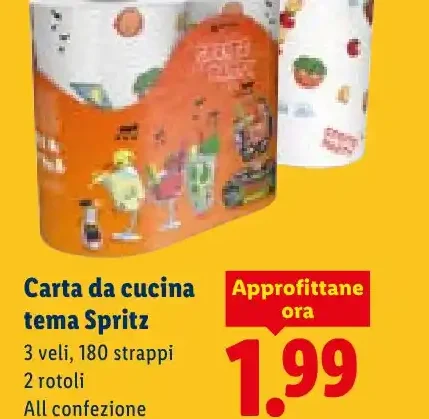 Carta da cucina tema Spritz