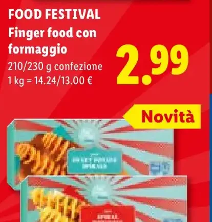 Finger food con formaggio
