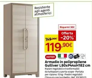 Armadio in polipropilene Gulliver
