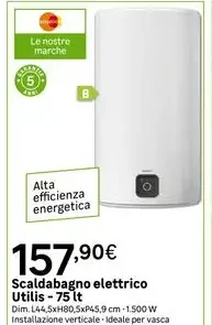 Scaldabagno elettrico Utilis 75 l