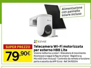 Telecamera Wi-Fi motorizzata per esterno HB8 Lite