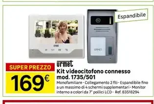 Kit videocitofono connesso mod. 1735/501