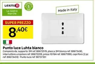 Punto luce Luhta bianco
