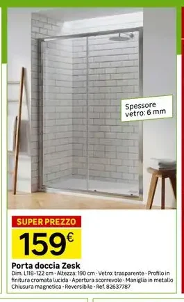 Porta doccia Zesk