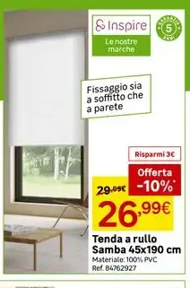 Tenda a rullo Samba 45x190 cm