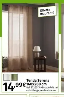 Tenda Serena 140x280 cm