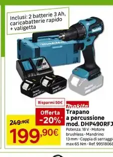 Trapano a percussione mod. DHP494RFJ