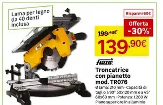 Troncatrice con pianetto mod. TR076