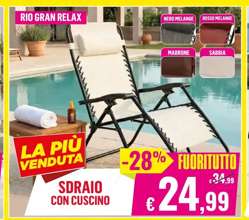 Sdraio con cuscino