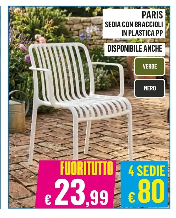 Sedia Paris con braccioli