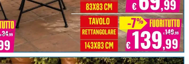 Tavolo mosaico quadrato