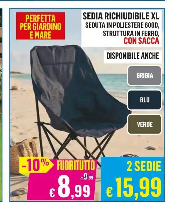 Sedia richiudibile XL