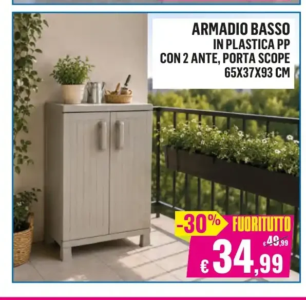 Armadio basso in plastica