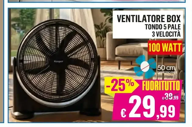 Ventilatore box 100 W