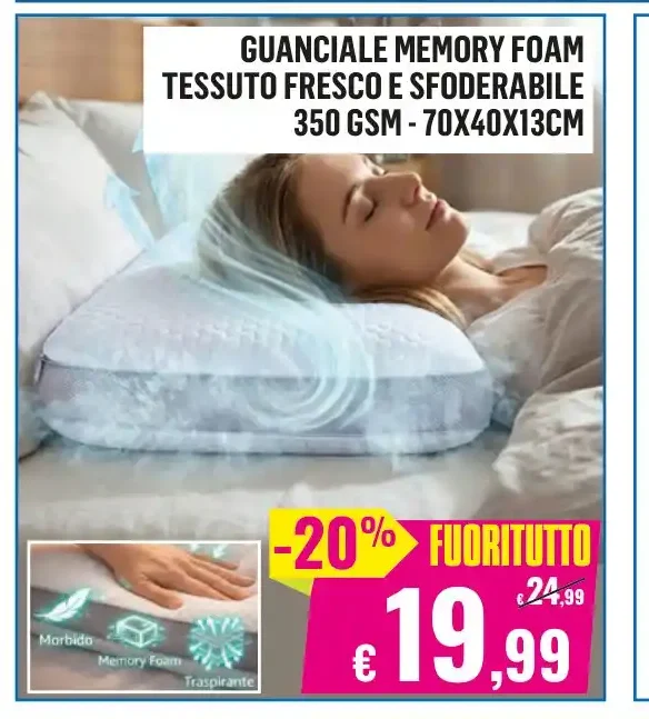 Guanciale memory foam